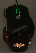 BALTIMORE RAVENS GAMING WIRED MOUSE MODEL RGX-M2-BLK 7200DPI 7 BUTTON 5V 100mA picture