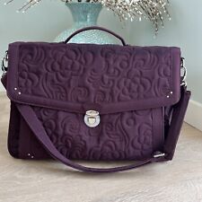 Quilted Vera Bradley Burgundy Briefcase/ iPad, Smart Tablet Crossbody picture