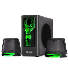 2.1 High Excursion Computer Speakers with Subwoofer - Green LED Gaming Speakers picture