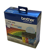 Brother LC406 3PK Color Ink Tank (Box of 3: C/Y/M) Genuine OEM - NIB Exp 2027 picture