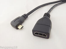 10pcs Right Angle Micro HDMI Male To HDMI Female Adapter Convertor 1080P Cable picture