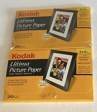 Lot 2 Kodak 4” x 6” Ultima Inkjet High Gloss Print Picture Paper New; 38 Sheets picture