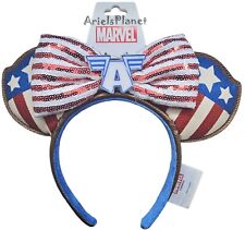 2024 Disney Parks Marvel Avengers Captain America Ear Headband for Adults picture