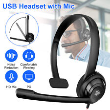 USB Wired Headset with Microphone Noise Cancelling for MS Teams Skype Webinars picture