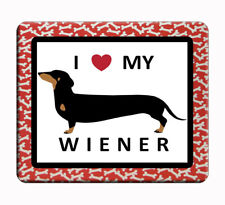 Custom Dachshund, I love my wiener, dog red  computer, laptop,iPad,  mouse pad picture