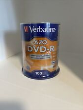 (NEW) (SEALED) Verbatim AZO #95102 DVD-R 16X 4.7GB - 120 min Disc - 100 Spindle picture