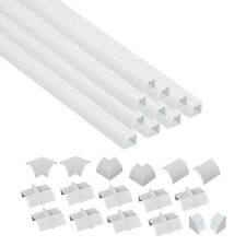 157in White Corner Cable Concealer Multipack, Floor Wire Hider, Quarter Round... picture
