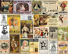 Vintage Advertising labels & Art Collage Mouse Pads Stunning Photos & art picture