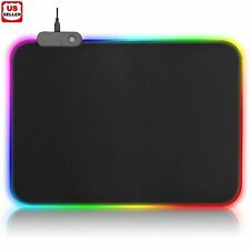  Gaming Mouse Pad RGB LED Light Color Switching For Computer Laptop Colorful USA picture