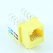 Keystone Jack Insert/Punch-down - Cat 6 RJ45 Networking  Yellow picture