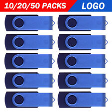 Lot 10/20/50PCS Blue 512MB Swivel USB Flash Drive Thumb Memory Disk Custom Logo picture