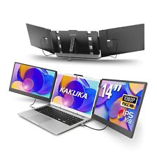 kakuka Laptop Screen Extender, 14” FHD 1080P IPS Portable Monitor for 13.3”-17” picture