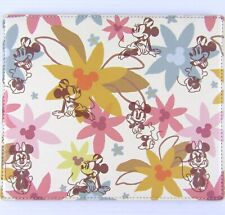 WDW Disney Store Retired Minnie Mouse Pastel Flowers PC Mouse Pad Faux Leather picture