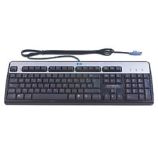 HP WIRED BLACK STANDARD PS/2 KEYBOARD DT527A#ABA - NEW picture