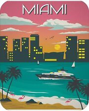 Miami Mouse Pad Stunning Photos Travel Poster Art Vintage Retro picture