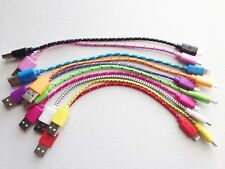 20cm Short Mini Fabric Braided Charger Cable USB FOR apple iPhone X 8 7 6 plus 5 picture