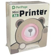 PeriPage Mini A6 Printer PINK Portable Bluetooth Wireless Thermal With Charger picture