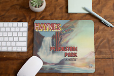 Yellowstone Park Mouse Pad, Vintage Postcard Print, US States-Cities, 9'' x 8'' picture
