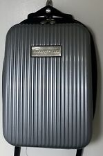 Snap On Tools Hard Shell Clam Backpack Laptop Case Silver Black Carry On Luggage picture