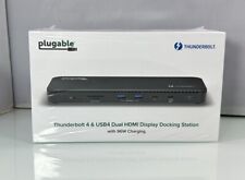 Plugable Thunderbolt 4 USB4 Dual 4K Monitor Docking Station 96W Charging, SEALED picture