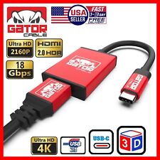 USB-C to HDMI HDTV Cable Adapter 4K Audio Video AV 60Hz 18Gbps Phone Mac PC 3FT picture