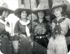 4  Rodeo Cowgirls Photo Art Standard Mouse Pad Vintage 1931 picture