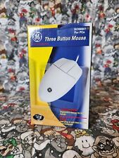 GE HO98801 White 3 Buttons PS/2 Wired Mouse Vintage GENERAL Electric NEW picture