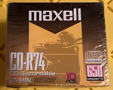Maxell CD-R74 650 MB Recordable 74 Min Compact Disc New Sealed 10 Pack picture