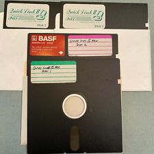 Quick Link II 2 Fax PC Software 5.25” Floppy Disks Lot Floppies 1990 Vintage VTG picture