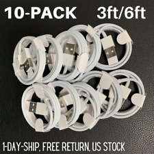 10x Wholesale Bulk Lot USB Charger Charging Cable 3Ft 6Ft For Apple iPhone XR 8 picture