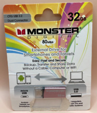 Monster Digital 32GB External Drive for Smartphones/Tablets-OTG USB 3.0-Pink-NIP picture