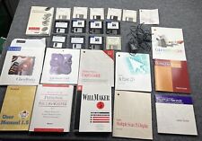 Huge Lot Vintage Mac Macintosh Manuals Book Floppy Disk Program Apple Guide RARE picture