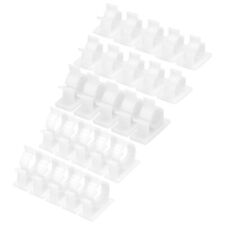 50Pcs Cable Management Clips, 8-25mm Dia Self Adhesive Nylon, Adjustable White picture