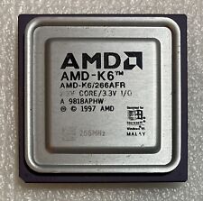 AMD-K6-266AFR K6 266 MHZ 266AFR Very Rare Vintage Processor CPU Win95 *UNTESTED* picture