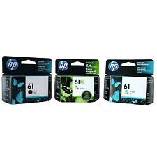 LOT of 3x GENUINE HP Ink Cartridges 61 + 61XL Color + 61 Black - Exp. 2022 picture