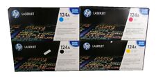 4 X Original Toner HP Color Laserjet 1600 2600n 2605dn/124A Q6000A- Q6003A Set picture
