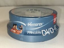 Memorex Printable Recordable DVD+R  16x 120 minute 4.7 GB Spindle 20 Pack New picture