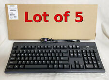 Lot of 5 NEW OEM Wyse Dell Keyboard KB-3923 Black 104 PS/2 6-pin Plug 770413-01L picture
