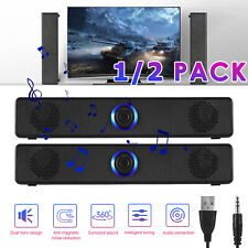 1/2Set Computer Speakers Soundbar Wired USB Stereo Bass Sound for Laptop Desktop picture