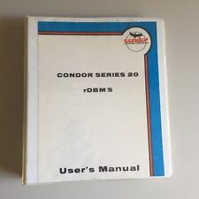 Vintage 1981 CONDOR Series 20 rDBMS User Manual Binder W/Disks picture