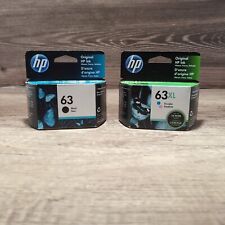 New HP 63XL Black & 63XL Color Ink Cartridge Exp 2022 set of two picture