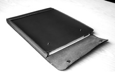 iPad laptop Briefcase file folder pocket cow Leather bag Personalized black Z920 picture