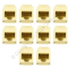 10 Cooper Ivory Cat5e Snap-In Modular Data Jacks 110 Style 8-Position RJ45 picture