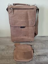 Michael Santoro Design Premium Leather Vertical Briefcase Apple Mac book Case picture