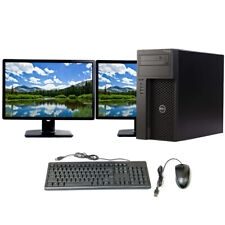 Dell i7 Desktop Computer Up To 16GB RAM 1TB SSD/HDD Dual 22in LCD Windows 10 Pro picture