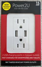 NewerTech Power2U 14 Cubic Inch Electrical Outlet with 2x USB ports picture