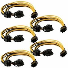 5PCS CPU 8-pin to GPU 2x 6+2-pin Power Splitter PCI Express 8 Inch Y Shape Cable picture