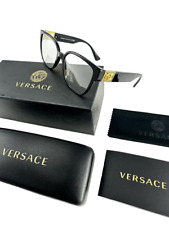 Versace NEW Black $409 Frames Womens Gold Jeweled 54-17-145 Eyeglasses VE3329BF picture