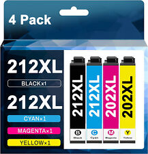 4PK T212XL 212XL Ink Cartridges For Epson 212 XP-4105 XP-4100 WF-2830 WF-2850 picture
