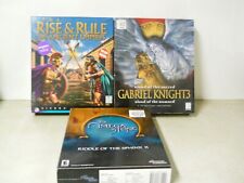 x3 PC CD-ROM Video Games Rise & Rule Gabriel Knight 3 Omega Stone Windows 98/95 picture